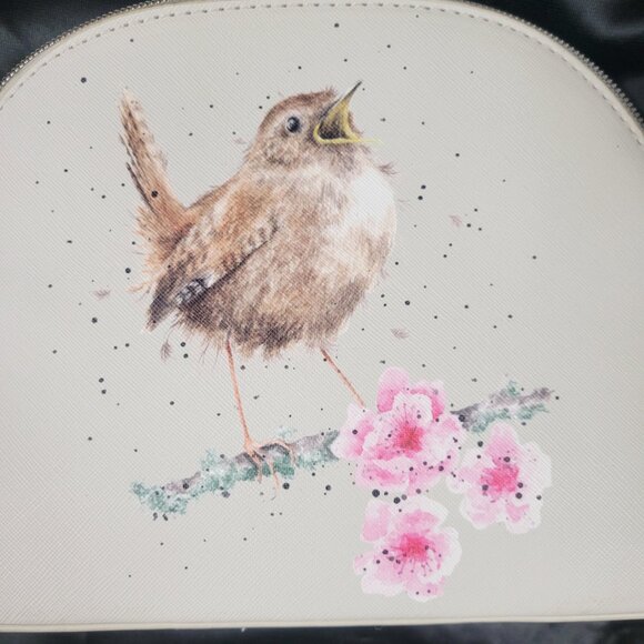 Wrendale Designs Cosmetics Bag Little Tweets Bird Flowers Wren by Hannah Dale - Picture 3 of 15